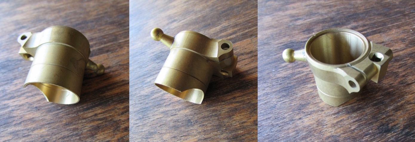 Liyafy Socket Outer Diameter 24.5mm/0.96” Alto Saxophone Sax Bend Neck Brass Material Sax Replacement Part 